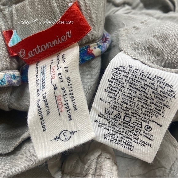 Anthropologie {Cartonnier) linen paper bag waist pants *shop@iamwarrior - Picture 8 of 9